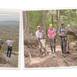 IAT-SIA logo with some pictures of past sponsored hikes and trail work