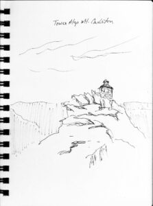Pen Drawing of Mount Carleton Tower